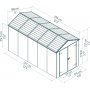 Canopia Rubicon Ultrahllbar Redskapsbod 7 m - Mrkgr