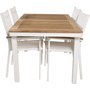 Dotorp Matgrupp (160x90) - Vit/Natur - 4 Stolar