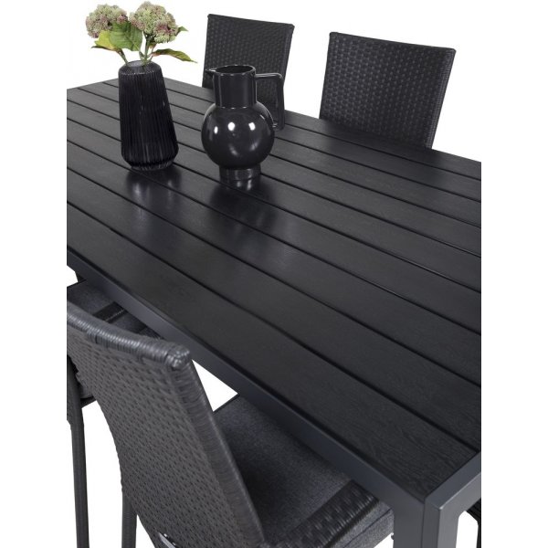 Ervalla Matgrupp (205x90) - Svart - 6 Stolar Ervalla Matgrupp (205x90) - Svart - 6 Stolar