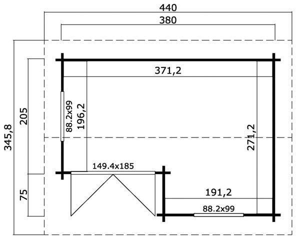 Friggebod Roland A - 12 m² Friggebod Roland A - 12 m²