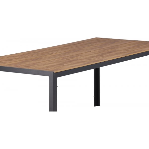 Chania Esstisch 205 x 90 cm - Schwarz/Natur + Reinigungsspray für Gartenmöbel Chania Esstisch 205 x 90 cm - Schwarz/Natur + Reinigungsspray für Gartenmöbel