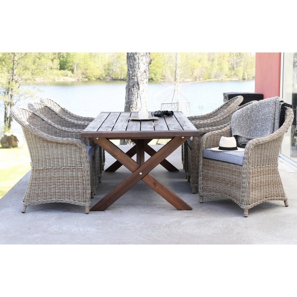 Oxford - Braun gebeizter Holztisch 220 cm Oxford - Braun gebeizter Holztisch 220 cm