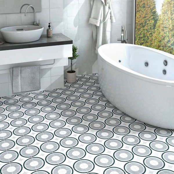 Klinker Civic Vit-Svart Matt 20x20 cm Klinker Civic Vit-Svart Matt 20x20 cm