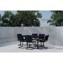Holmsund Matgrupp Svart 6 stolar 150x90 cm