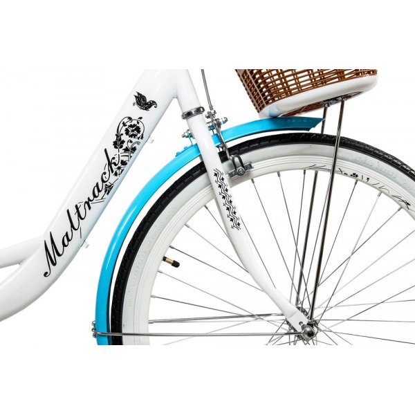 Damcykel Classic 26\\\" - Vit & blå Damcykel Classic 26\\\" - Vit & blå
