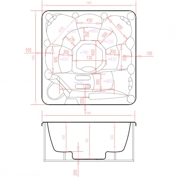 Spabad Poseidon Blackline - 5-6 personer Spabad Poseidon Blackline - 5-6 personer