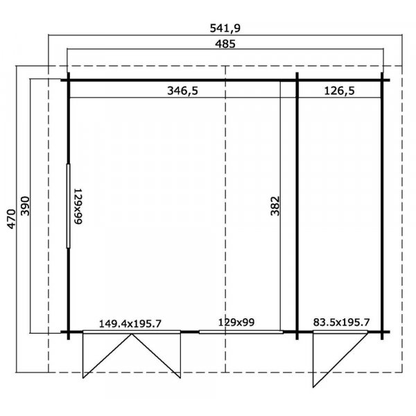 Attefallshus Adam F - 18,9 m
