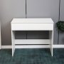 Sminkbord vitt med f�rvaring 90 cm bred