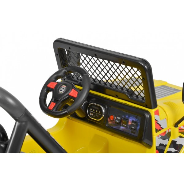 Eldriven gul terr�ngbil f�r barn - 10Ah