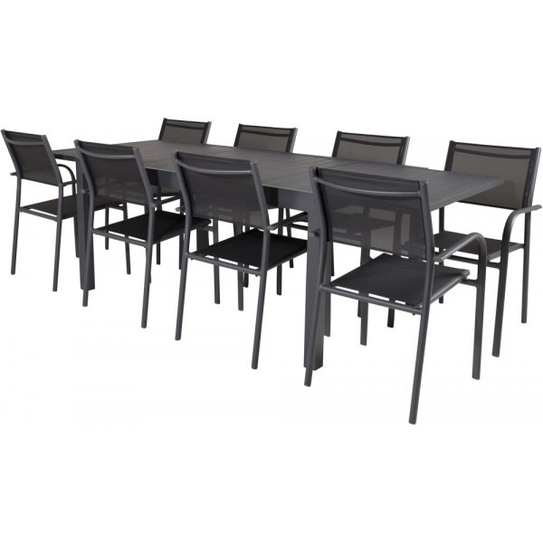 Holma Matgrupp (160x100) - Svart - 8 Stolar Holma Matgrupp (160x100) - Svart - 8 Stolar