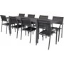 Holma Matgrupp (160x100) - Svart - 8 Stolar
