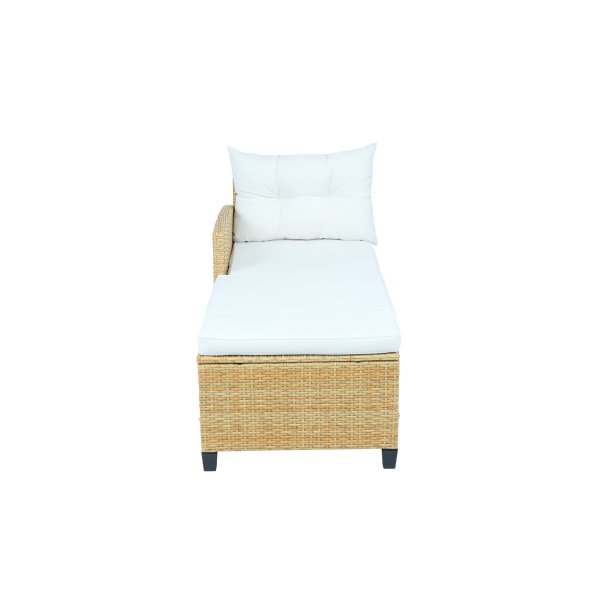 Utesoffgrupp med divan & f�t�lj | Loungeset i konstrotting | Beige