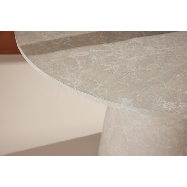 Matbord �120 cm - Beige marmor - Lanzo