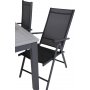 Ekens Spisegruppe (152x90) - Sort/Gr - 4 Stole