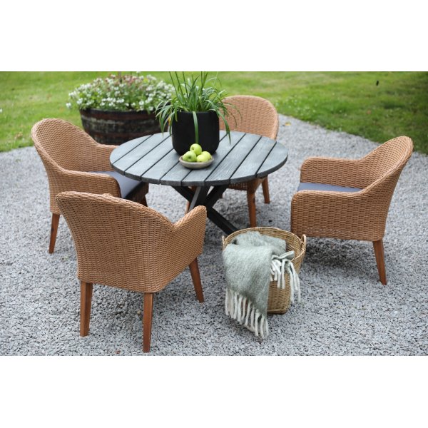 Matstol - Valetta | Naturfärgad | Konstrottning | 2-pack Matstol - Valetta | Naturfärgad | Konstrottning | 2-pack