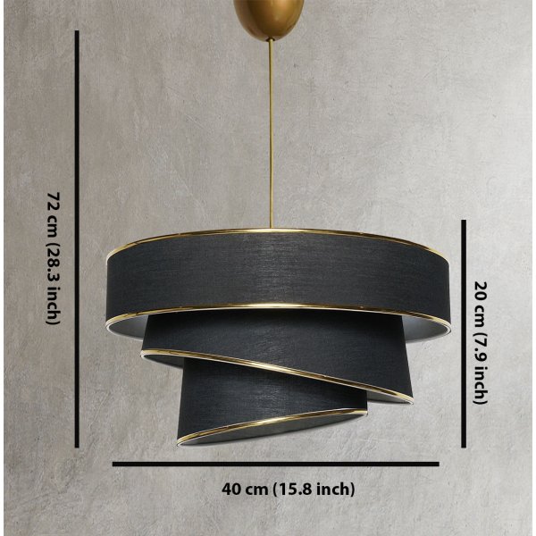 Taklampa Couper - Svart/guld