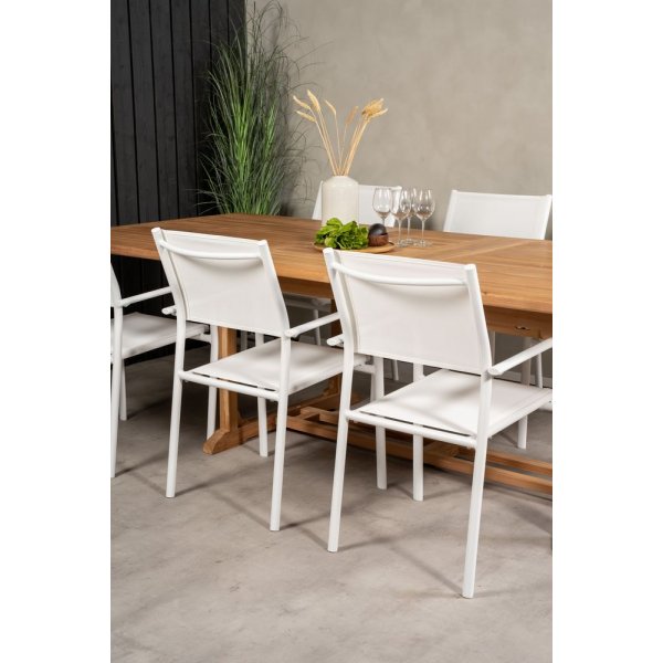 Bjuråker Matgrupp (195x110) - Vit/Natur - 6 Stolar Bjuråker Matgrupp (195x110) - Vit/Natur - 6 Stolar