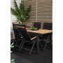 Maglehem Spisegruppe (160x90) - Sort/Natur - 4 Stole