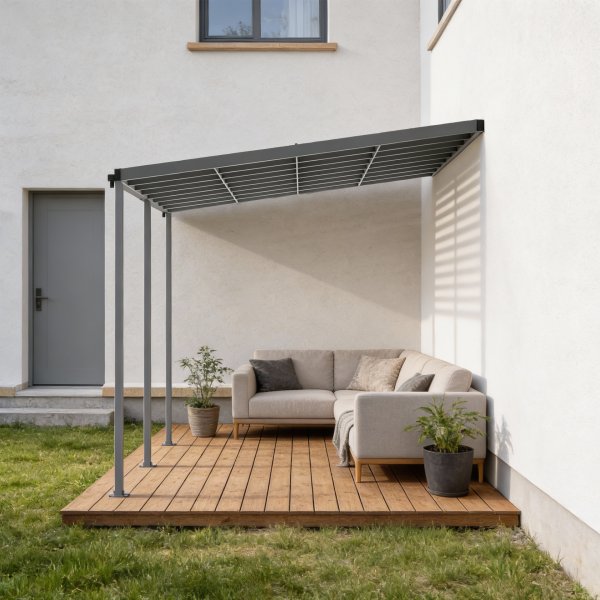 Terrasseoverd�kning Jim - Gr� - 300 x 495 cm
