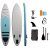 SUP-Paddleboard 320 cm Schwarz/Blau | Aufblasbares Stand-Up-Paddleboard mit Zubeh�r