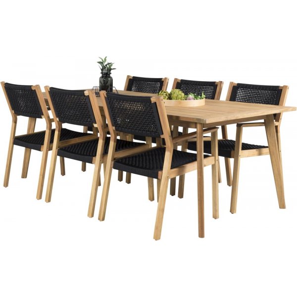Charlottenberg Matgrupp (220x100) - Natur - 6 Stolar