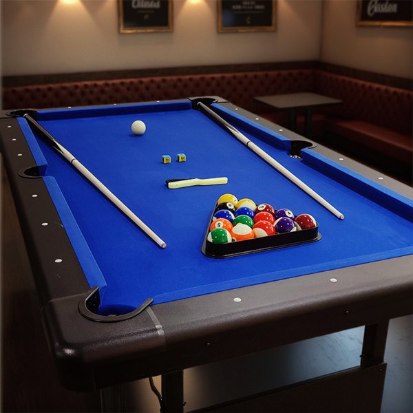 Sammenklappeligt poolbord 1,80 m | 194,5 x 110 x 80 cm