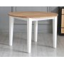 Rundt spisebord Ø110 cm Hvid / Olieret eg - Dalön Rundt spisebord Ø110 cm Hvid / Olieret eg - Dalön
