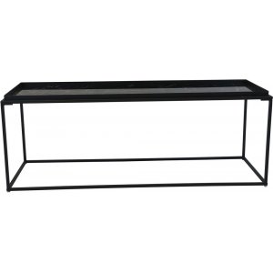 Soffbord 122 x 42 cm - Svart / Marmoryta