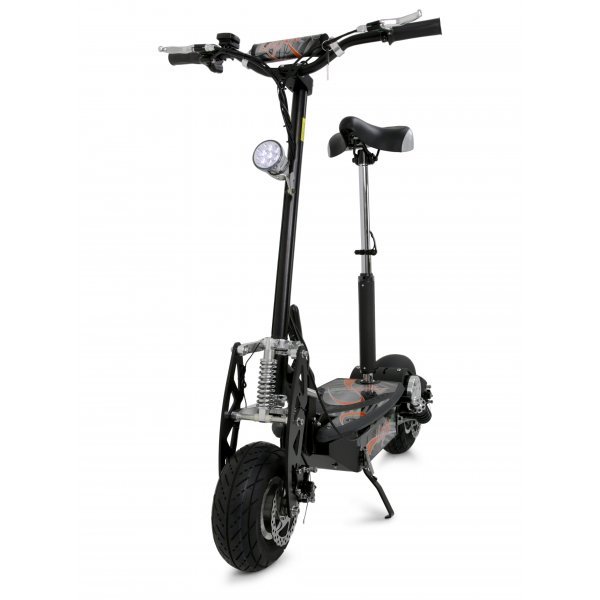 Elscooter 1000W med sadel - 38 km/tim hopf�llbar elsparkcykel