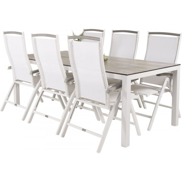 Tottarp Spisegruppe (205x100) - Hvid/Grå - 6 Stole Tottarp Spisegruppe (205x100) - Hvid/Grå - 6 Stole