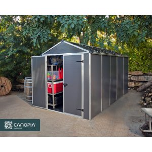 Läs mer om Canopia Rubicon Ultrahållbar Redskapsbod 7 m² - Mörkgrå