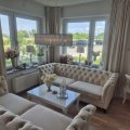 Kundbild Chesterfield 3-sits Soffa 210 cm Beige Sammet: Jag k�pte tv� likadana...