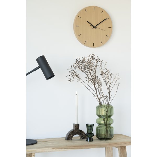 Marma ljusstake b�ge i brun marmor