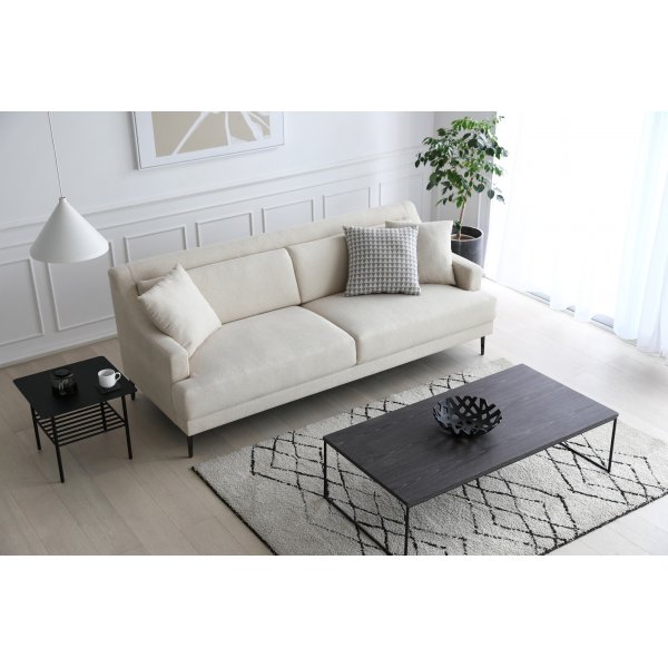 Soffa 3-sits beige modern - Hanna
