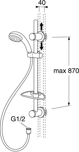 Gustavsberg Duschset Nautic1, Vaska