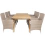 Malmby Matgrupp (180x90) - Natur - 6 Stolar