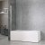 Badewannenwand Novelle - Abgerundete Ecken | Chrom Badewannenwand Novelle - Abgerundete Ecken | Chrom