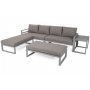 Modulsoffa Mediolan med bord - Silver/taupe