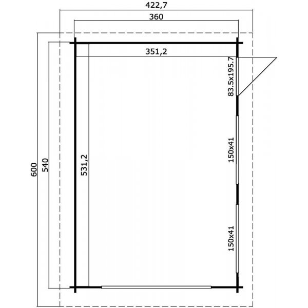 Garage Folke - 19,5 m² Garage Folke - 19,5 m²