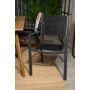 Charlottenberg spisegruppe (220x100) - Sort/Natur - 6 Stole