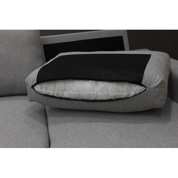 U-soffa Solna med f�rvaring - 309 cm - ljusgr�