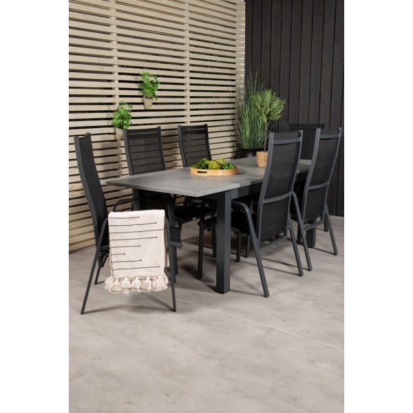 Ekenäs Matgrupp (152x90) - Svart/Grå - 6 Stolar Ekenäs Matgrupp (152x90) - Svart/Grå - 6 Stolar
