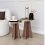 Mushroom sidobordset �30/40 cm - Guld/valn�t