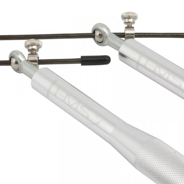 Speed rope med kullager (stlvajer & alu-handtag) silvrigt | svart