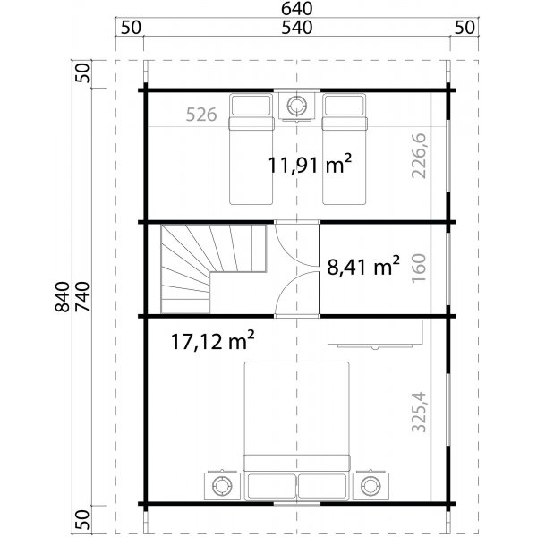 Ferienhaus Mattis B - 42,5 m² Ferienhaus Mattis B - 42,5 m²