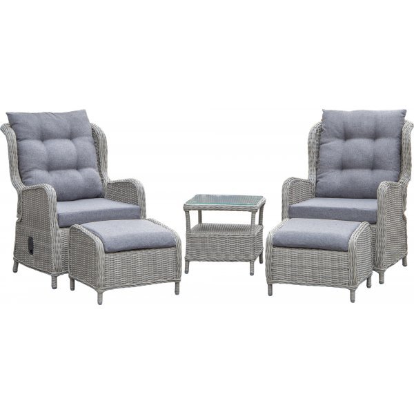 Haymond Gartenmöbel-Set - Synthetisches Rattan | Grau + Reinigungsspray für Gartenmöbel Haymond Gartenmöbel-Set - Synthetisches Rattan | Grau + Reinigungsspray für Gartenmöbel