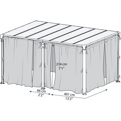 Canopia Myggenet Til Milano 3 X 4 / Martinique 3,6 X 5 Pavillon - 3495 ...