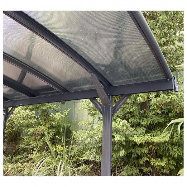 Carport byggsats 15 m� aluminium 505x303 cm kanalplasttak