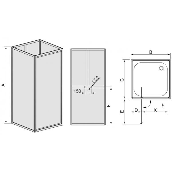 Duschhörna med 4 väggar - Classic - Utåtgående dörr Duschhörna med 4 väggar - Classic - Utåtgående dörr