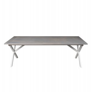 Utebord 220x100 cm Vit/grå Utebord 220x100 cm Vit/grå